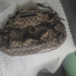 Gucci Brown Monogram Shoulder Bag